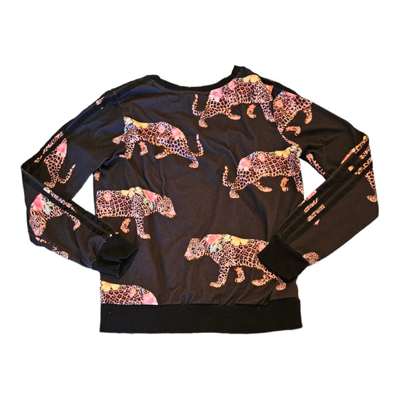 Adidas Small Long Sleeve Cheetah Pullover Sweater - Picture 6 of 9